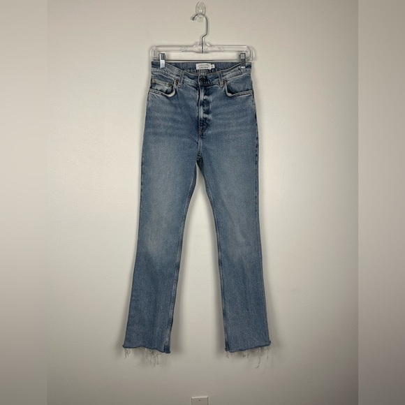 & Other Stories Stockholm Atelier High Waist Straight Leg Raw Hem Mom Jeans 29 - Picture 4 of 4